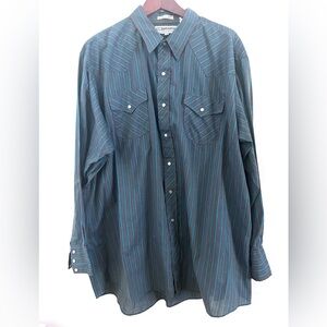 Vintage Corral West Ranchwear Pearl Snap Button Down Mens Shirt Cowboy 19-36 XXL